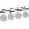 Retro Leaf Pattern Shower Curtain Hooks, Set of 12 view 2