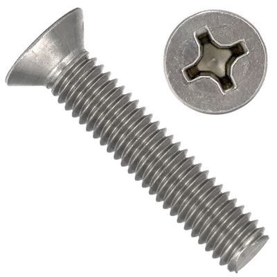OPIOL QUALITY Phillips Countersunk Screws H DIN 965 M4 x 55 mm Stainless Steel A2 V2A, 100-Pack