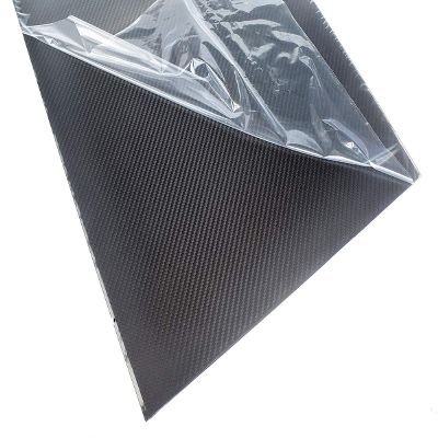 Carbon Fiber Sheet, 0.4 mm x 100 mm x 500 mm, Twill-Weave Matte Finish