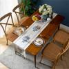 BMIDOT Blue Patterned Handwoven Tassel Table Runner, Washable, 32 x 240 cm view 3