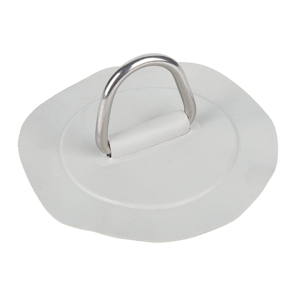 KIMISS D-Ring Patch, 6-Inch PVC D-Ring Pad with Stainless Steel for Inflatable Boats, Rafts, Kayaks, Canoes and Surfboards