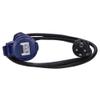 Voxura CEE Adapter Cable, Schuko Plug to CEE Coupler, 3-Pin, 230 V/16 A, H07RN-F 3x1.5, IP44, 2 m view 2