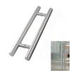 Advap 800 mm T-Bar Glass Door Pull Handle, 304 Stainless Steel, Brushed Silver view 1
