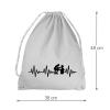 Heartbeat Computer Drawstring Bag – EKG PC Laptop PC Gamer Admin IT Bro White view 3