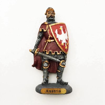 Weekino Salzburg Knight Austria Refrigerator Magnet, 3D Polyresin City Souvenir