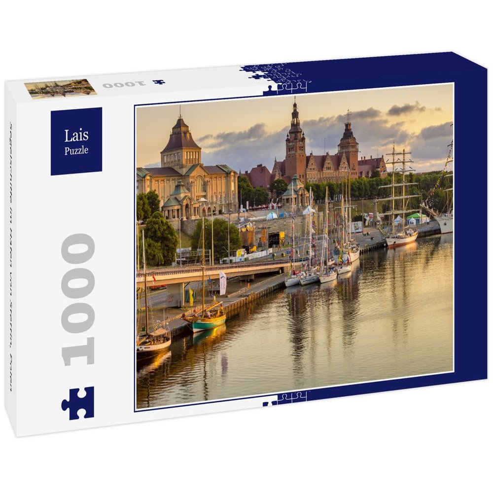 Lais Puzzle Sailing Ships in the Harbor of Szczecin, Poland, 1,000 Pieces