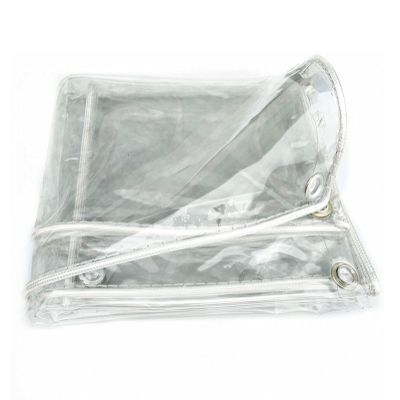ASDQWER Transparent Waterproof PVC Tarp with Metal Eyelets, 2.5 x 4 m