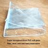 ASDQWER Transparent Waterproof PVC Tarp with Metal Eyelets, 2.5 x 4 m view 4