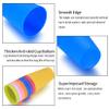 LJHOME 24-Pack Reusable Plastic Cups, 260 ml, 8 Colors, with Cleaning Brush view 3