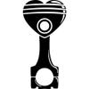 Heart-Shaped Engine Piston Wall Decal, White, 45 x 92 cm view 2