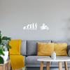 Evolution Simson Moped Wall Decal, White, 70 x 23 cm view 1