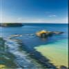 A.Monamour Self-Adhesive Door Wallpaper, 3D Sea Coast Landscape Near County Antrim, Ireland, Vinyl Door Decor, 85 x 215 cm view 1