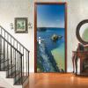 A.Monamour Self-Adhesive Door Wallpaper, 3D Sea Coast Landscape Near County Antrim, Ireland, Vinyl Door Decor, 85 x 215 cm view 2