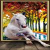 A.Monamour Self-Adhesive Door Wallpaper, 3D White Horse, 77 x 200 cm view 1