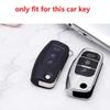 YJADHU Soft TPU Flip Folding Remote Key Case, Red, for Ford view 2