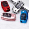 YJADHU Soft TPU Flip Folding Remote Key Case, Red, for Ford view 3