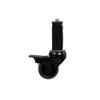 KLEMP Black Swivel Caster Set – 100 mm with Brake, incl. Expander for 40 × 40 mm Tube view 1