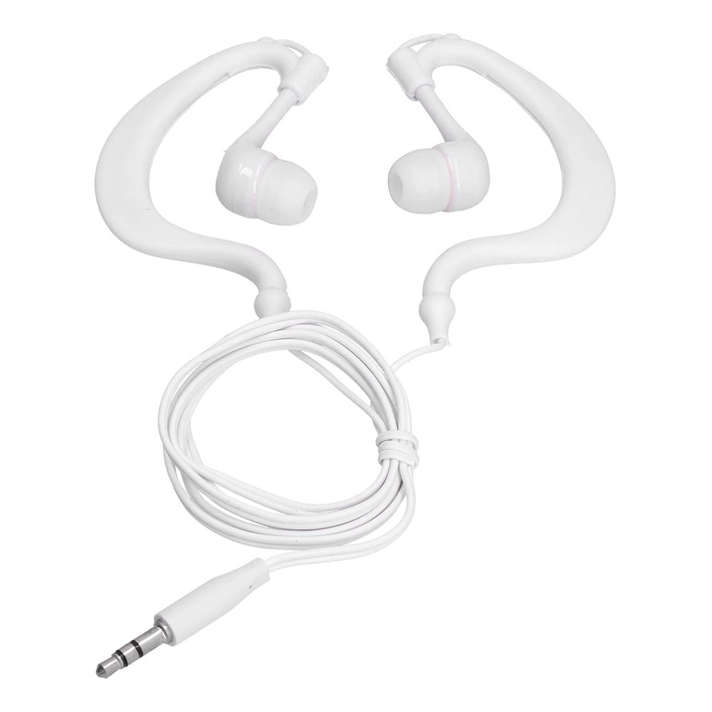 Wired Swimming Earphones, 3.5 mm, IP68 Waterproof, with Replacement Ear Tips, White