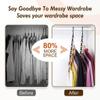 HOUSE DAY Space-Saving Clothes Hangers, 20 Pack, Black view 3