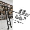 DTDMY Black Rolling Ladder Hardware Kit, Round-Tube Track, 200 cm view 1