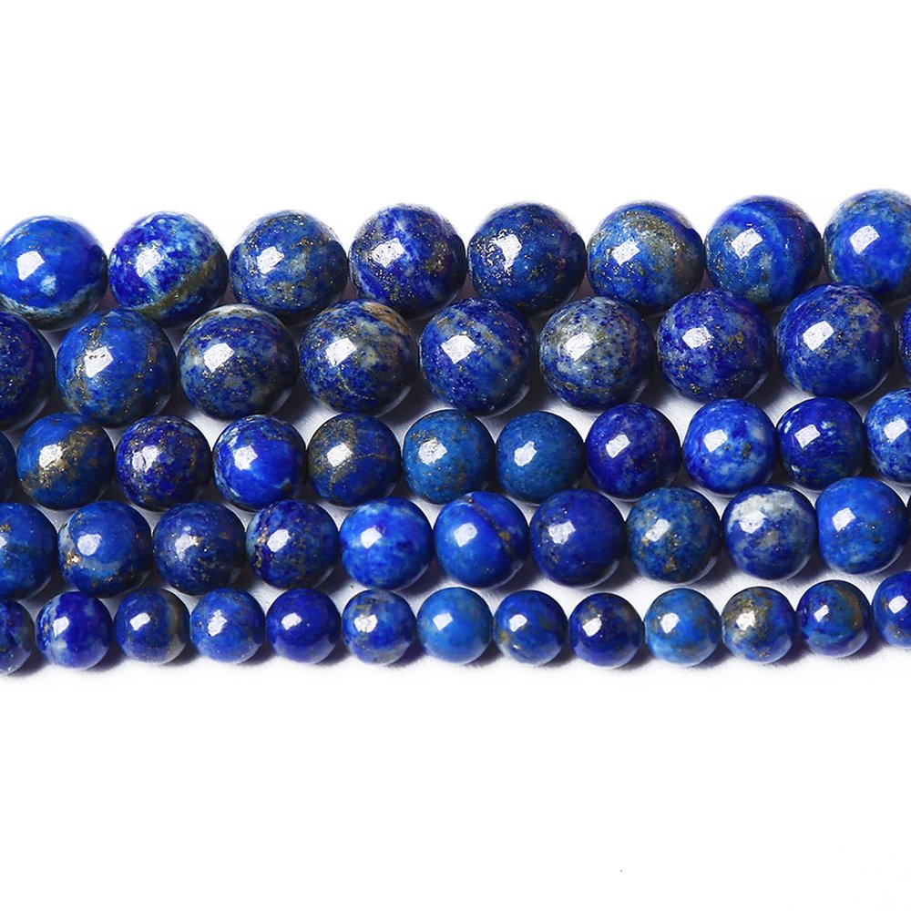 10 mm 38-Piece Natural Lapis Lazuli Gemstone Beads, AAAAA Round Loose Beads for Jewelry Making