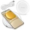 Qi Wireless Charger Compatible with Huawei P50 Pro/Plus, 15W Inductive Fast Charging Station, White view 1