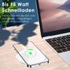 Qi Wireless Charger Compatible with Huawei P50 Pro/Plus, 15W Inductive Fast Charging Station, White view 3