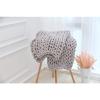 GYHH Chunky Knit Chenille Throw Blanket, Light Gray, 60 x 60 in (150 x 150 cm) view 3