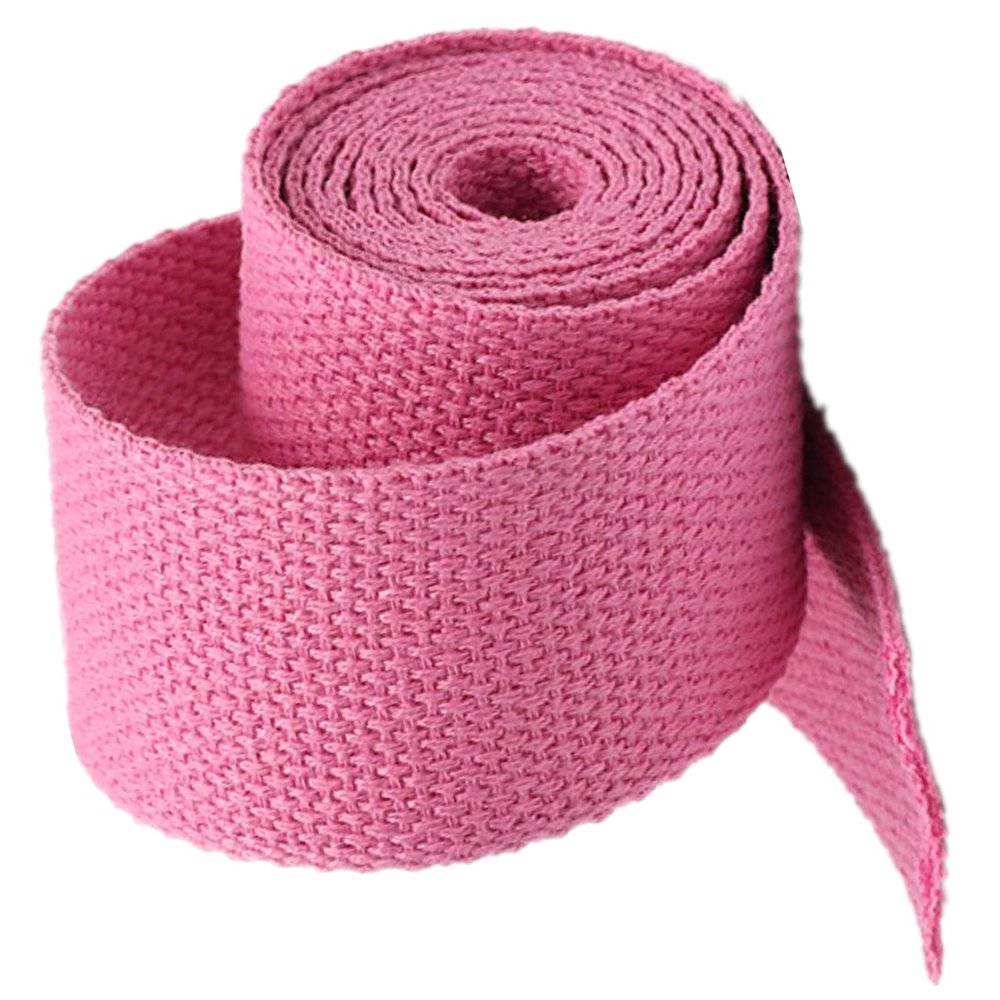 DTKJ Heavy Cotton Webbing for Bags, Hammocks, Climbing & DIY, 9.1 m/Roll, Rose, 25 mm
