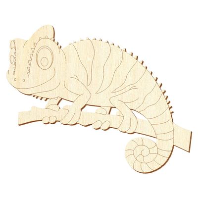 Btic GmbH Wooden Chameleon V2, 8 cm Wide, Pack of 50