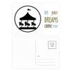 20-Count Postcard Set “Carousel Amusement Park” with Black Outline “Dream Come True” view 1