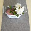 Shabby Chic Linen-Look Table Runner, Reseda Green/Vintage Green, 30 cm x 15 m Roll view 4