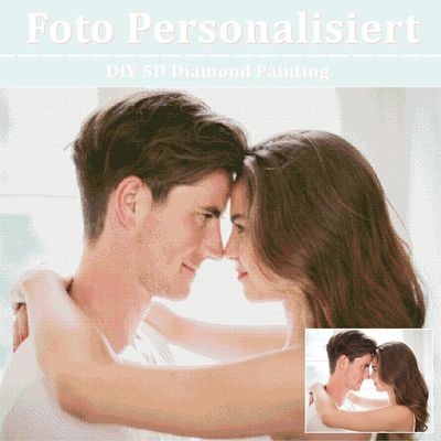 Gudina Custom Photo 5D Diamond Painting Kit, Round Diamonds, 30 x 45 cm
