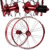 QHY 20-Inch BMX Wheelset, 406/451 Bicycle Wheels, Disc/V-Brake Rims, Quick Release, for 7/8/9/10-Speed Cassettes, 1.0–2.1-Inch Tires, Red, 406 view 1