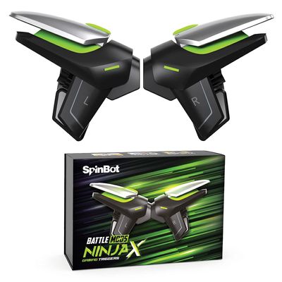 SpinBot BattleMods NinjaX Mobile Gaming Trigger for BGMI, Free Fire MAX & COD Mobile - Black