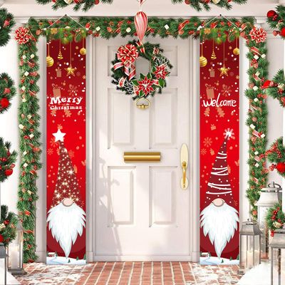 Christmas Door Banner Decorations, 2 Pieces