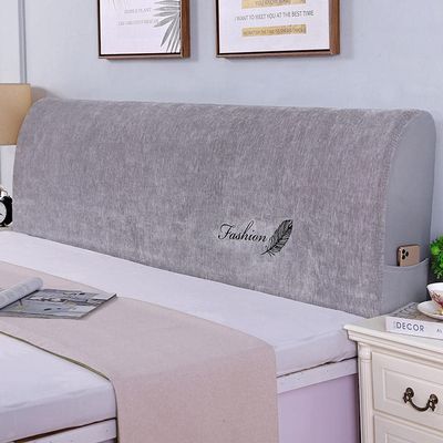 Embroidered Chenille Headboard Cover