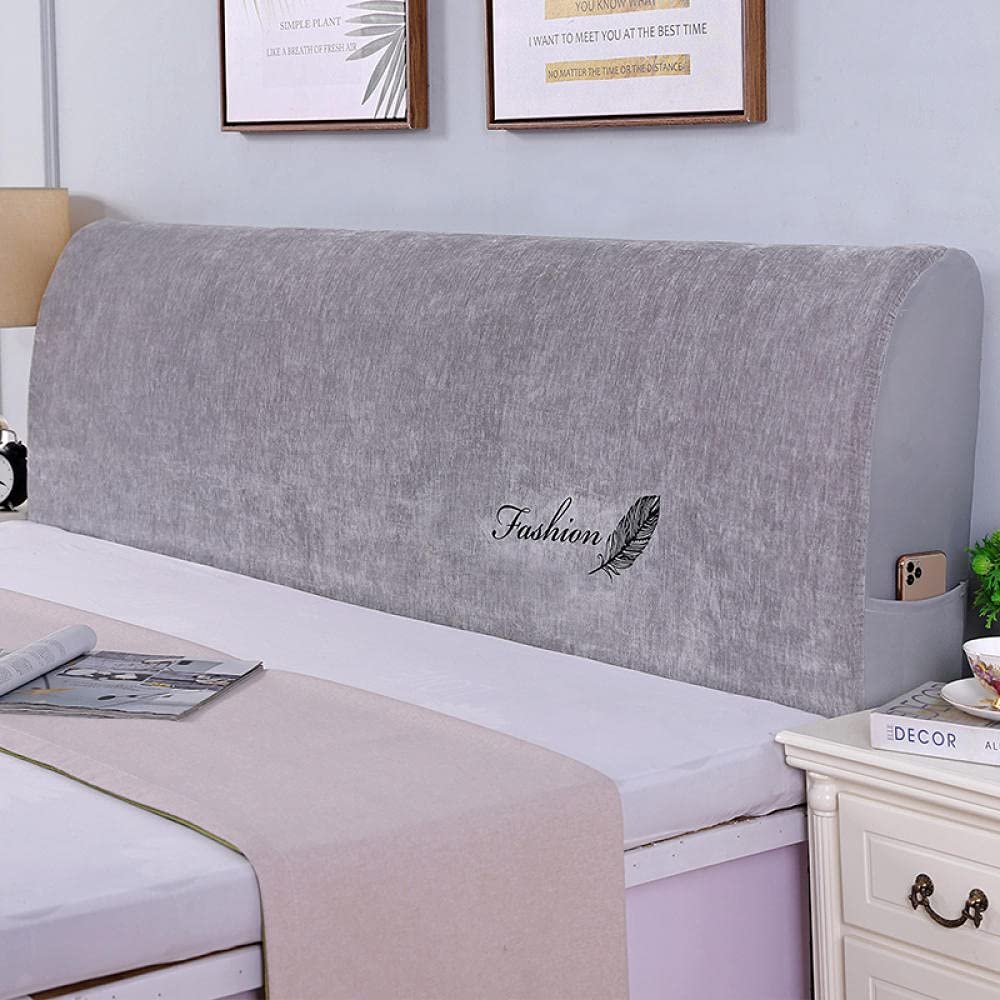 Embroidered Chenille Headboard Cover