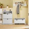 SoBuy Shoe Bench with Cushion and 1 Flap, 91 x 50 x 30 cm, for Entryway view 4