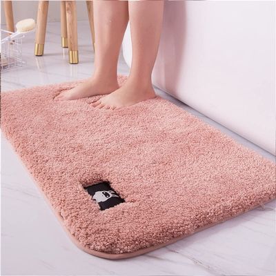 jia cool Bathroom Rug, 31.4 x 47.2 cm, Extra Soft and Absorbent, Machine Washable, Non-Slip, for Bathtub, Shower and Bathroom, Cherry Powder