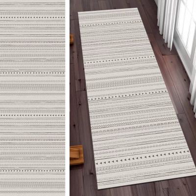 SGLGSTORE Moroccan 3D-Pattern Washable Runner Rug, Non-Slip, 90 x 120 cm