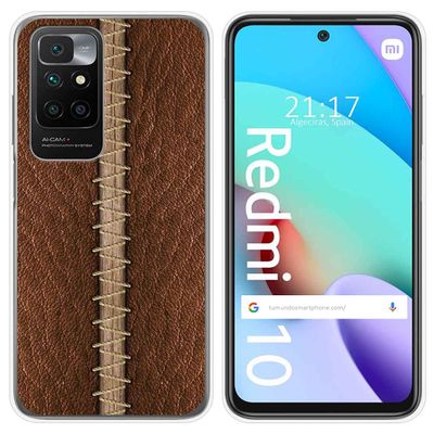 Silicone Case for Xiaomi Redmi 10, Leather 01 Pattern