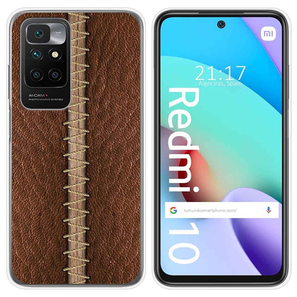 Silicone Case for Xiaomi Redmi 10, Leather 01 Pattern
