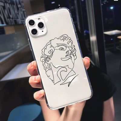 GGOIl Funny Abstract Women Kiss Clear Case for iPhone 11 Pro Max, 12 Pro, 12 mini, SE, 7/8 Plus, XR, XS Max, X, T148