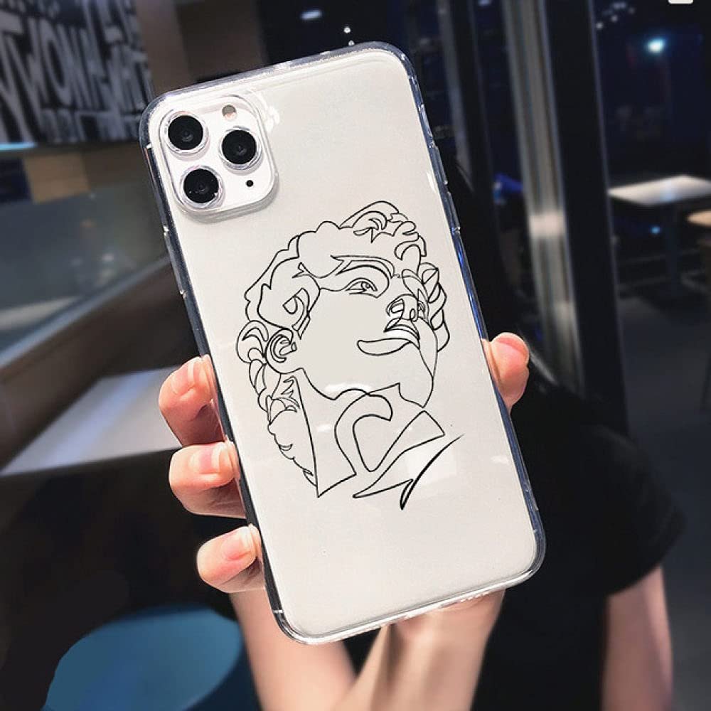 GGOIl Funny Abstract Women Kiss Clear Case for iPhone 11 Pro Max, 12 Pro, 12 mini, SE, 7/8 Plus, XR, XS Max, X, T148