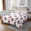 Penguin Bedspread 220 x 240 cm, Cartoon Penguin with Scarf, 3-Piece Set view 3