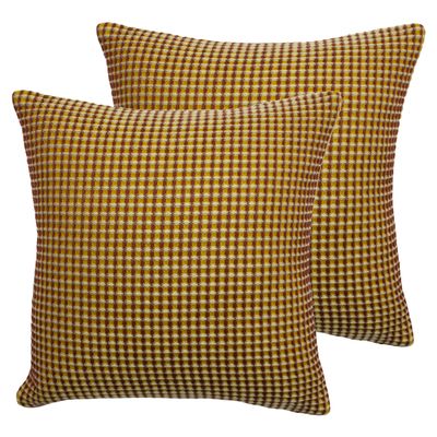 furn. Rowan Feather-Filled Cushions, 2-Pack, Acrylic, Henna, 45 x 45 cm