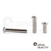 OPIOL QUALITY DIN 660 / ISO 1051 Stainless Steel A2 V2A Half-Round Head Solid Rivets 3 x 8 mm, 100-Pack view 3