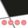 20 Black Tile Stickers, 20 x 30 cm, Glossy view 2