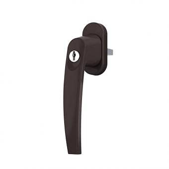 Saturn Window Handle, Gray-Brown RAL 8019, 40 x 10 mm (1 pc.)